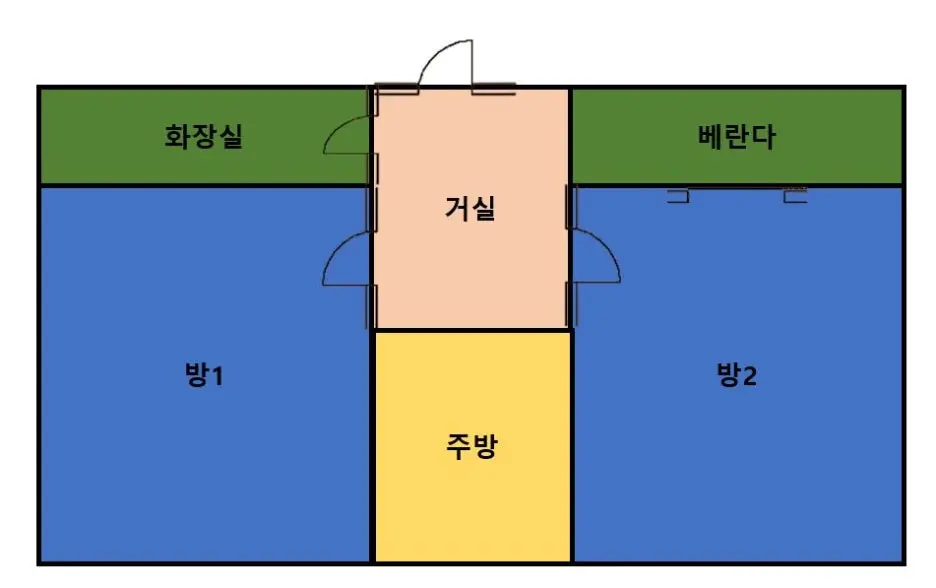외국인관광 도시민박업 제출용 평면도 예시
